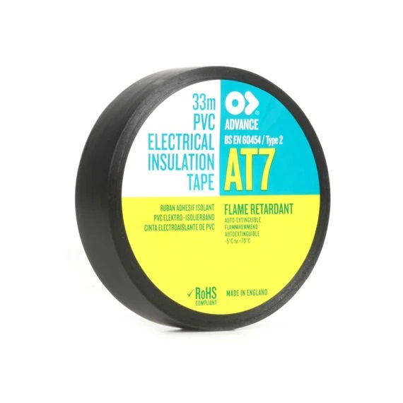 AT7 PVC Electrical Insulation Tape 25mm x 33m Black