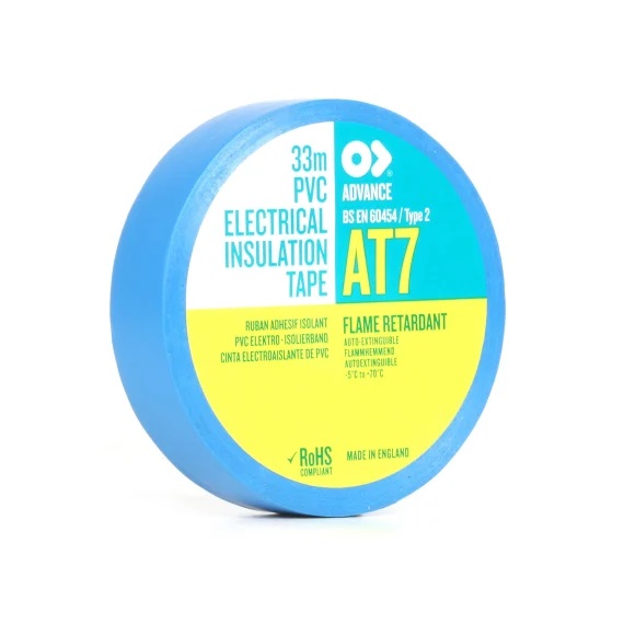 AT7 PVC Electrical Insulation Tape 19mm x 33m Blue