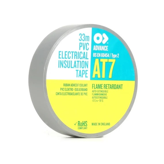 AT7 PVC Electrical Insulation Tape 19mm x 33m Grey