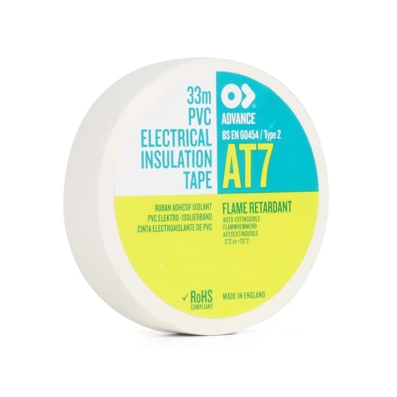 AT7 PVC Electrical Insulation Tape 12mm x 33m White