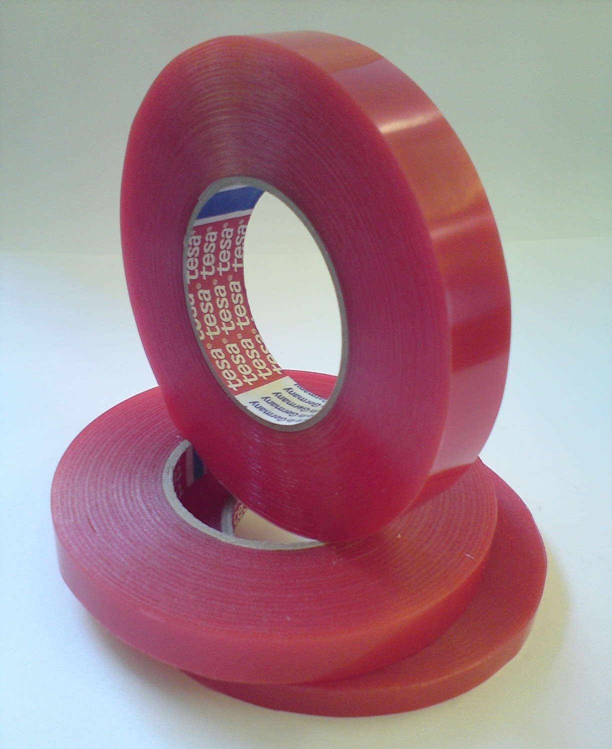 8mm x 50m tesa® 4965 Thin Double Sided Tape For Phones LCD Tablets Red  Clear UK